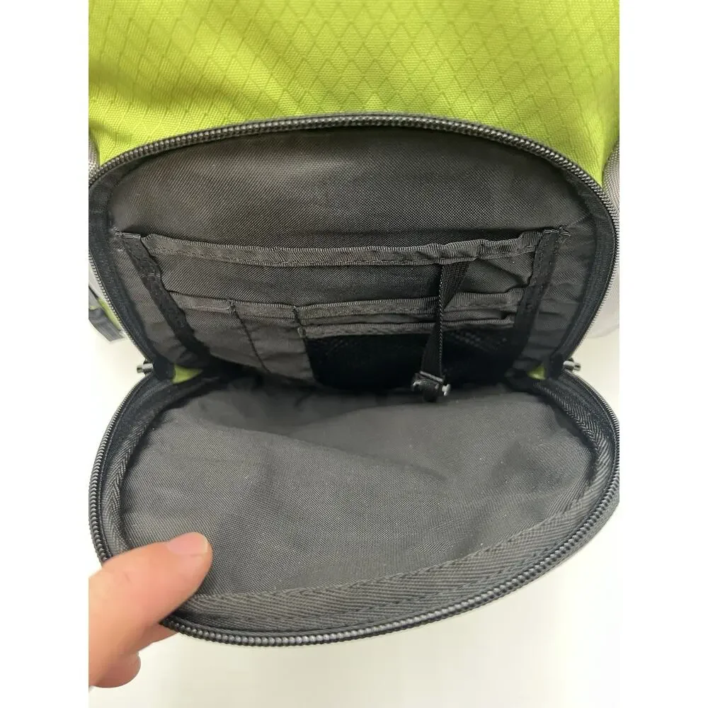 L.L.Bean Dragonfly Daypack Backpack Chartreuse Lime Green Reflective NWOT